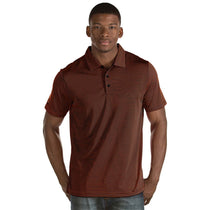 Antigua Men's Black/Mango Quest Polo