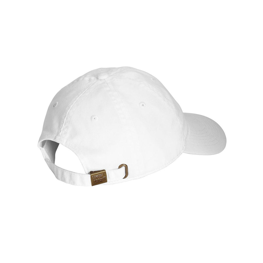 Comfort Colors White Direct-Dyed Canvas Baseball Cap