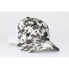 Pacific Headwear Snow/White Camo Snapback Trucker Mesh Cap