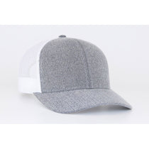 Pacific Headwear Grey Heather/White Snapback Trucker Mesh Cap