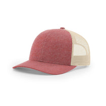 Richardson Women's Red Heather/Birch Low Heather Trucker Hat