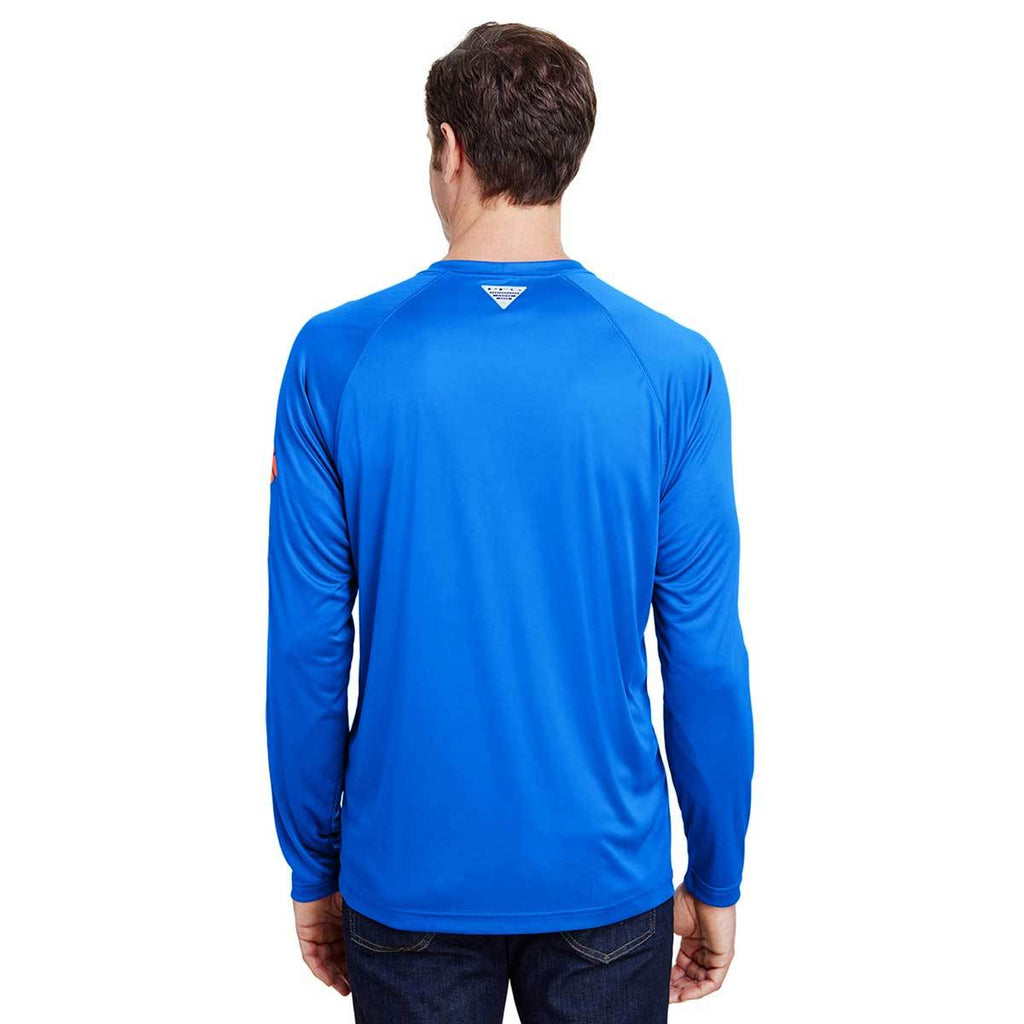 Columbia Men's Vivid Blue Terminal Tackle Long-Sleeve T-Shirt