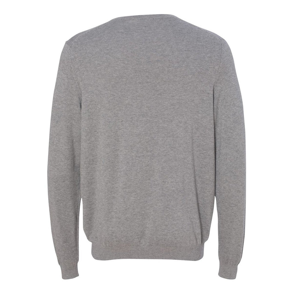 Van Heusen Men's Grey Long Sleeve V-Neck Sweater