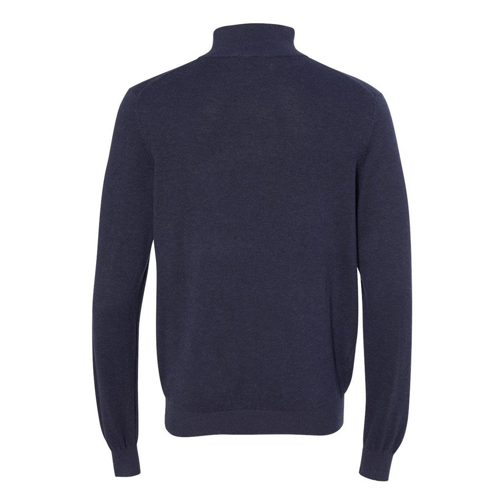 Van Heusen Men's Navy Long Sleeve Quarter Zip Knit Sweater