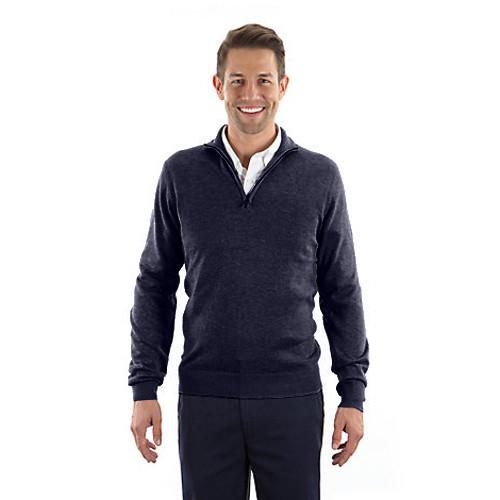 Van Heusen Men's Navy Long Sleeve Quarter Zip Knit Sweater