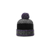 Richardson Grey/Purple/Black Heathered Pom Beanie with Cuff