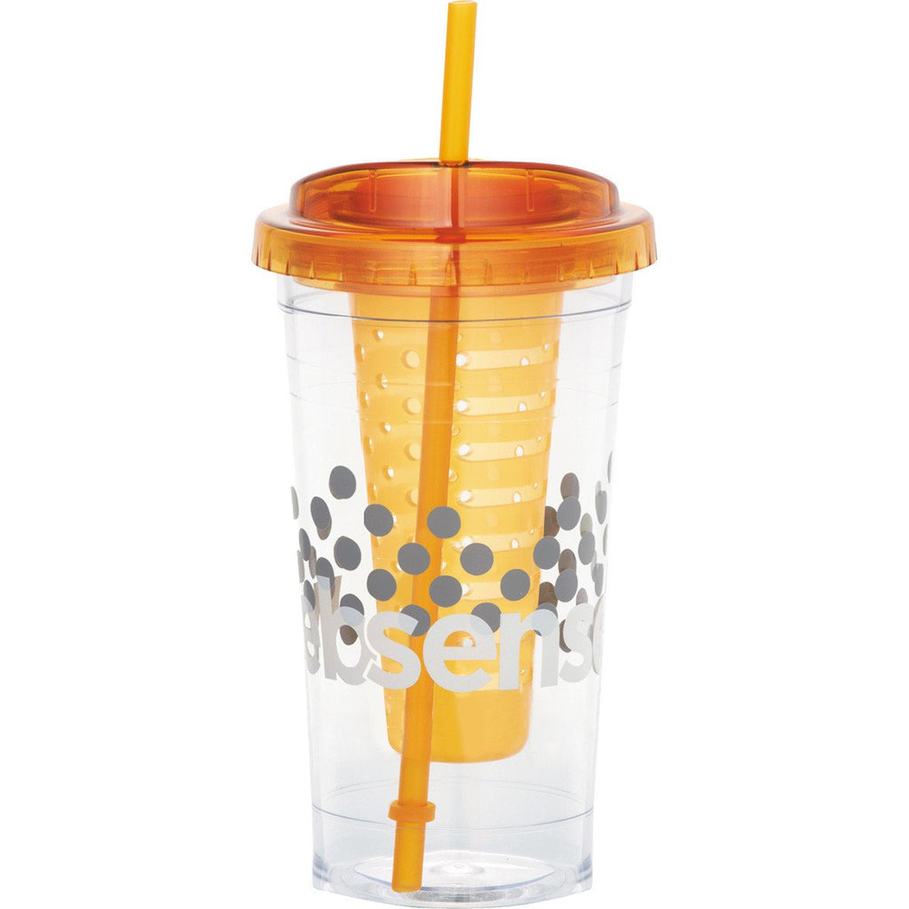 Cool Gear Orange Sedici Fruit Infuser Tumbler 24oz