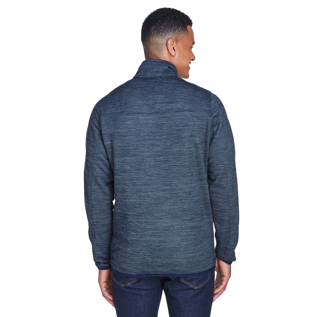 Columbia Men's Collegiate Navy Birch Woods II Full-Zip Fleece