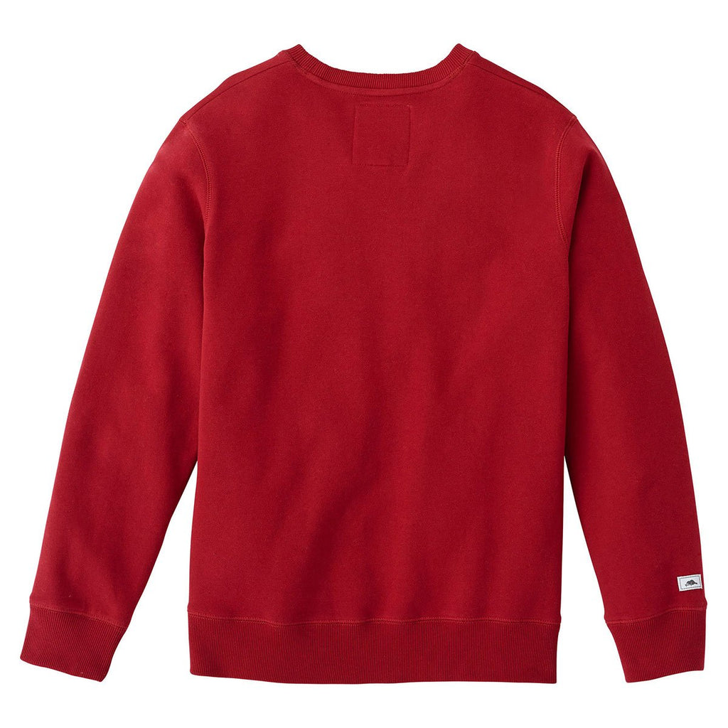 Roots73 Men's Dark Red Bearlake Fleece Crew