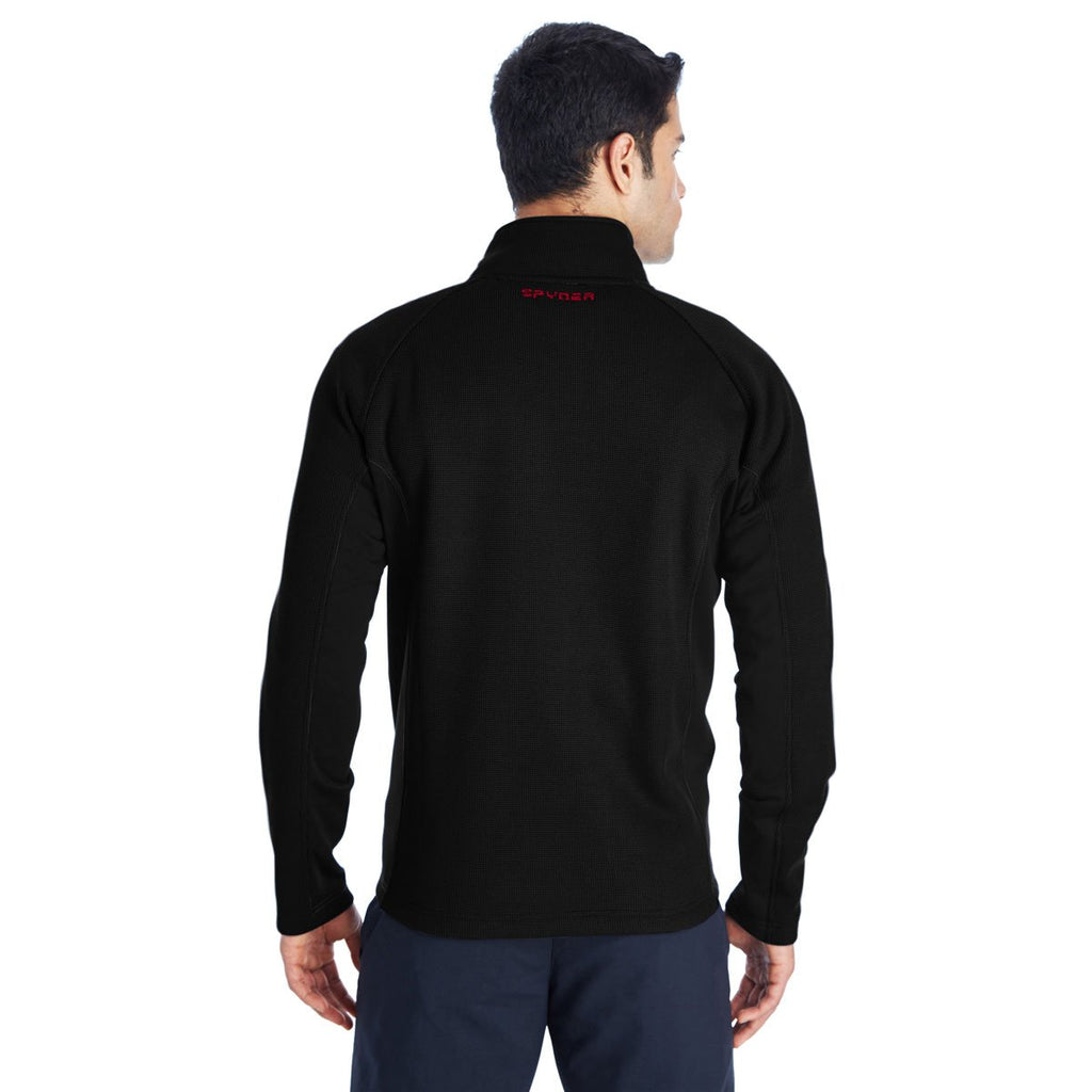 Spyder Men's Black/Blk/Red Constant Full Zip Sweater