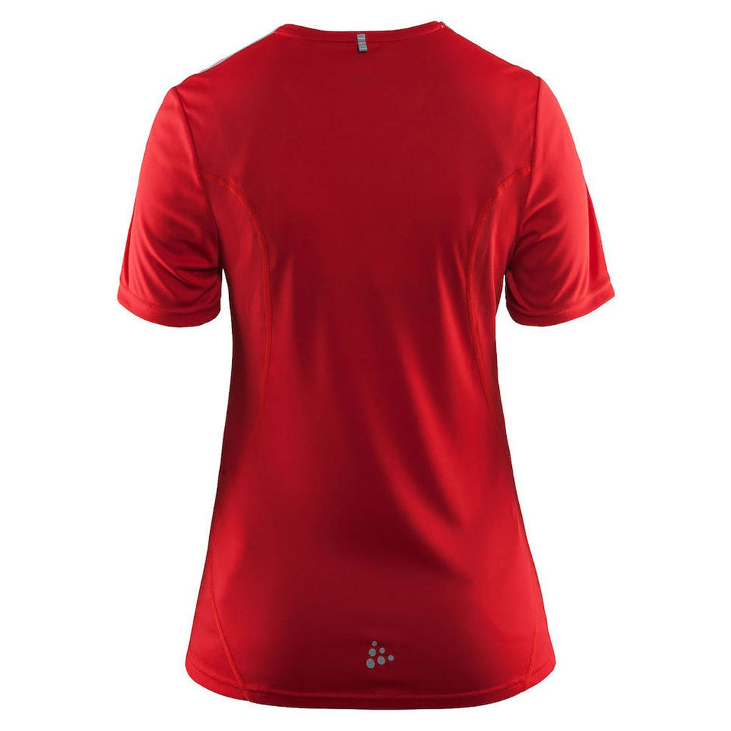 Craft Sports Women's Bright Red Mind Short Sleeve Tee