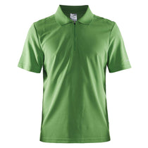 Craft Sports Men's Craft Green Classic Zip Polo