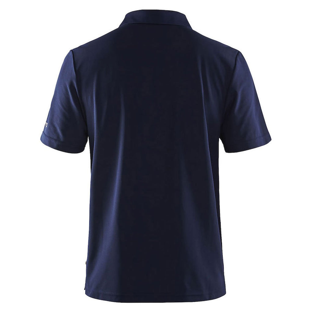 Craft Sports Men's Navy Classic Zip Polo