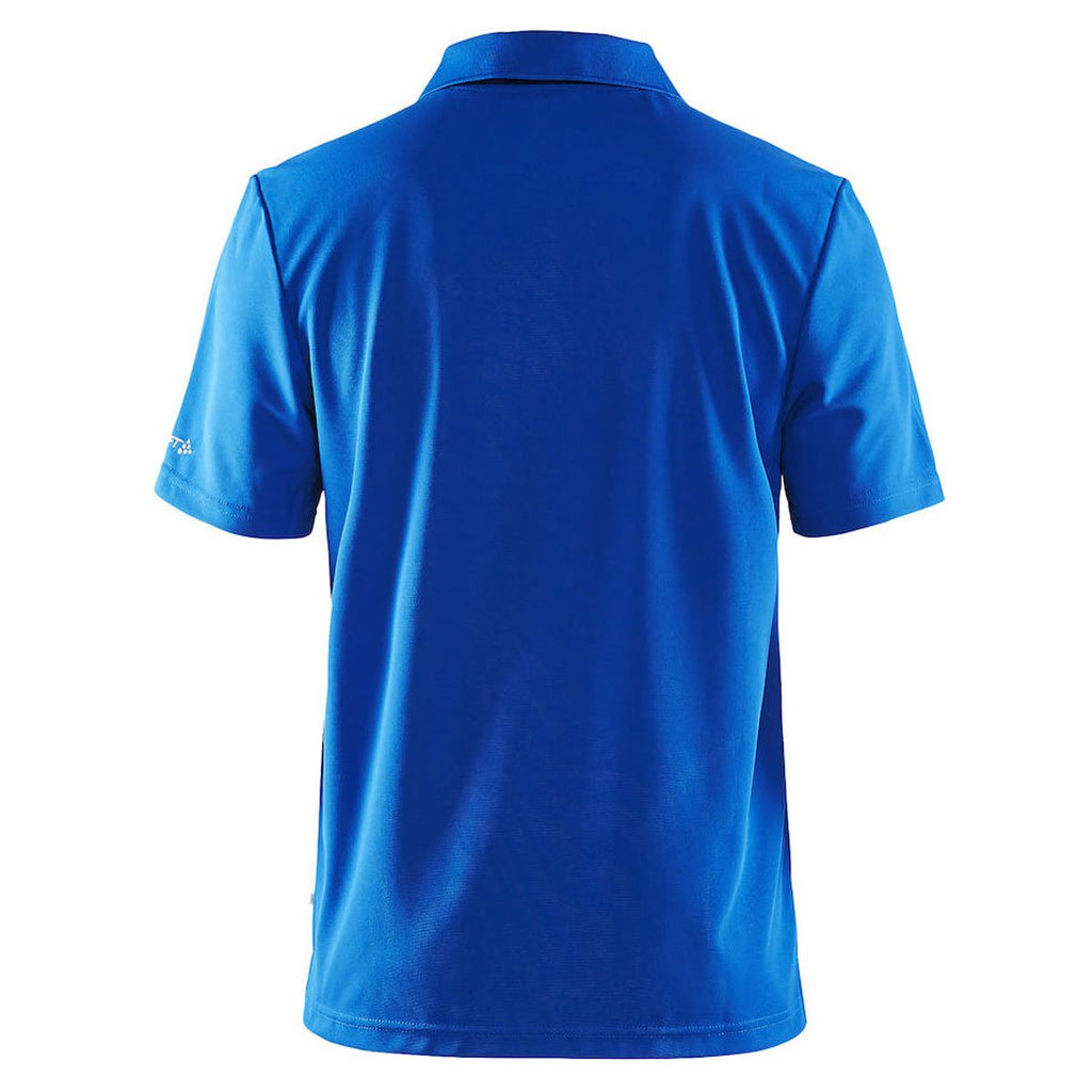 Craft Sports Men's Sweden Blue Classic Zip Polo