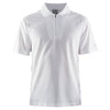Craft Sports Men's White Classic Zip Polo