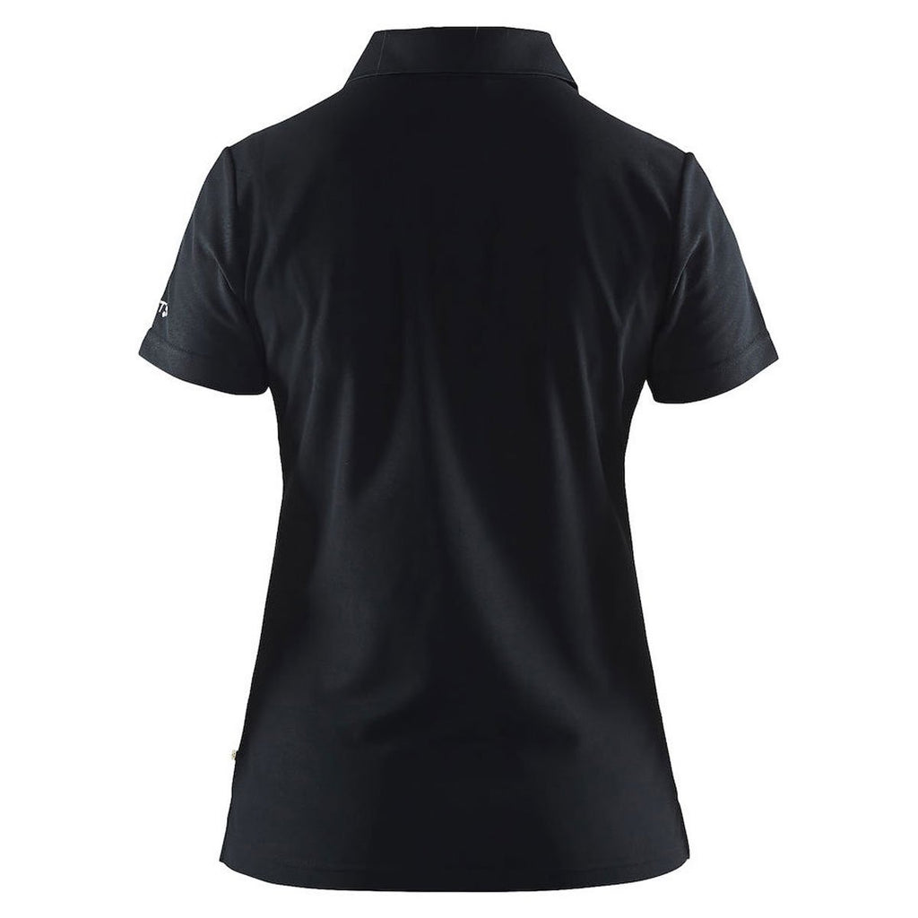 Craft Sports Women's Black Classic Zip Polo