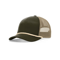 Richardson Dark Olive/Tan/Khaki Mesh Back Split Low Pro Foamie Trucker Hat