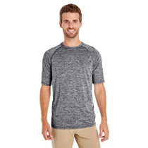Holloway Men's Black Heather Electrify 2.0 Short-Sleeve