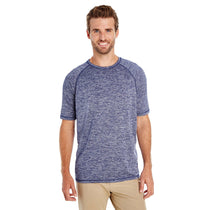 Holloway Men's Navy Heather Electrify 2.0 Short-Sleeve