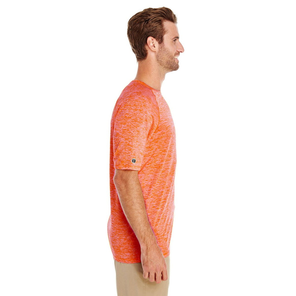Holloway Men's Orange Heather Electrify 2.0 Short-Sleeve