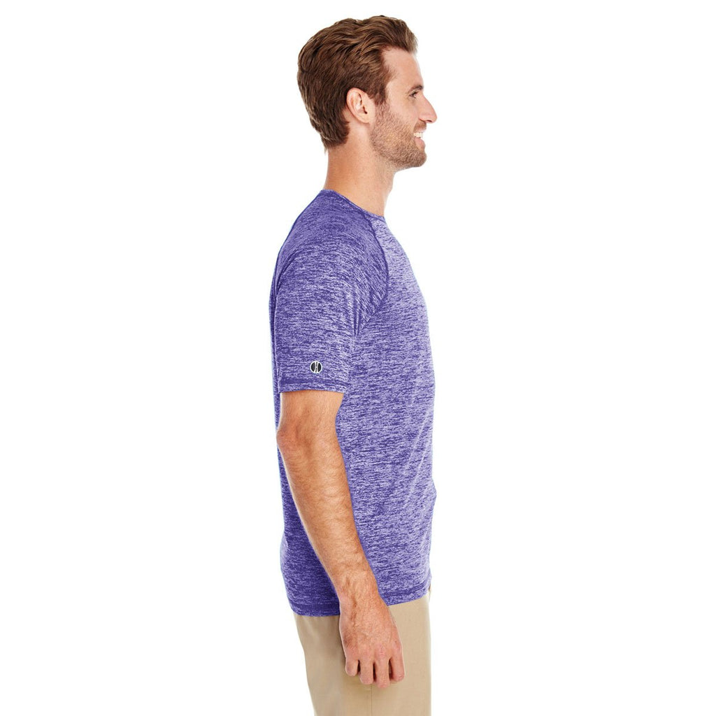 Holloway Men's Purple Heather Electrify 2.0 Short-Sleeve