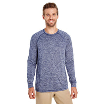 Holloway Men's Navy Heather Electrify 2.0 Long-Sleeve