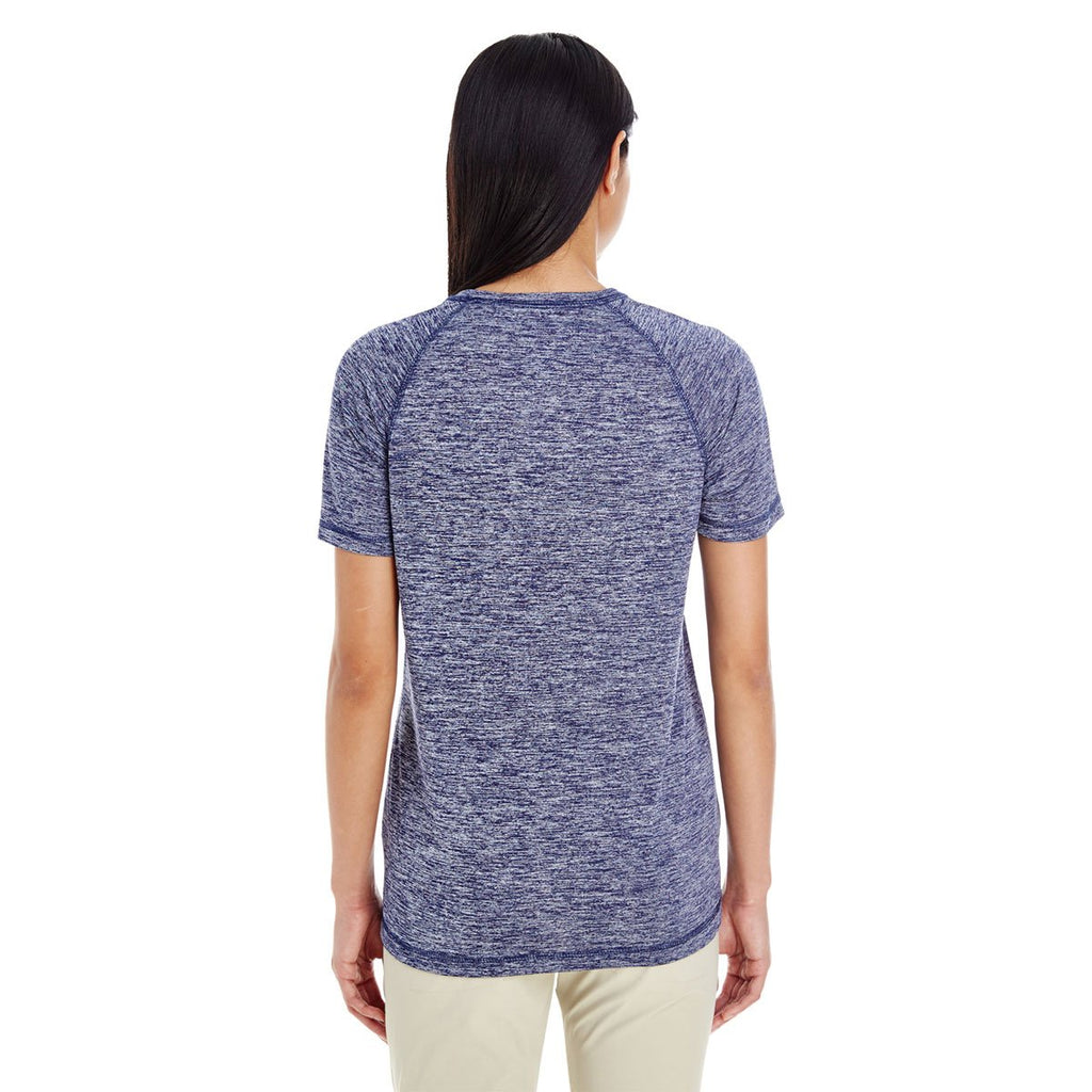 Holloway Women's Navy Heather Electrify 2.0 Short-Sleeve