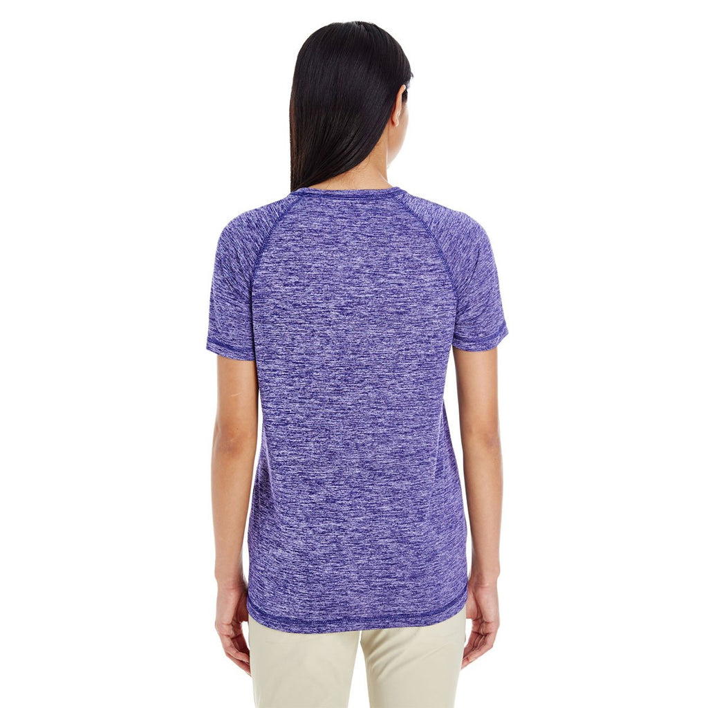 Holloway Women's Purple Heather Electrify 2.0 Short-Sleeve