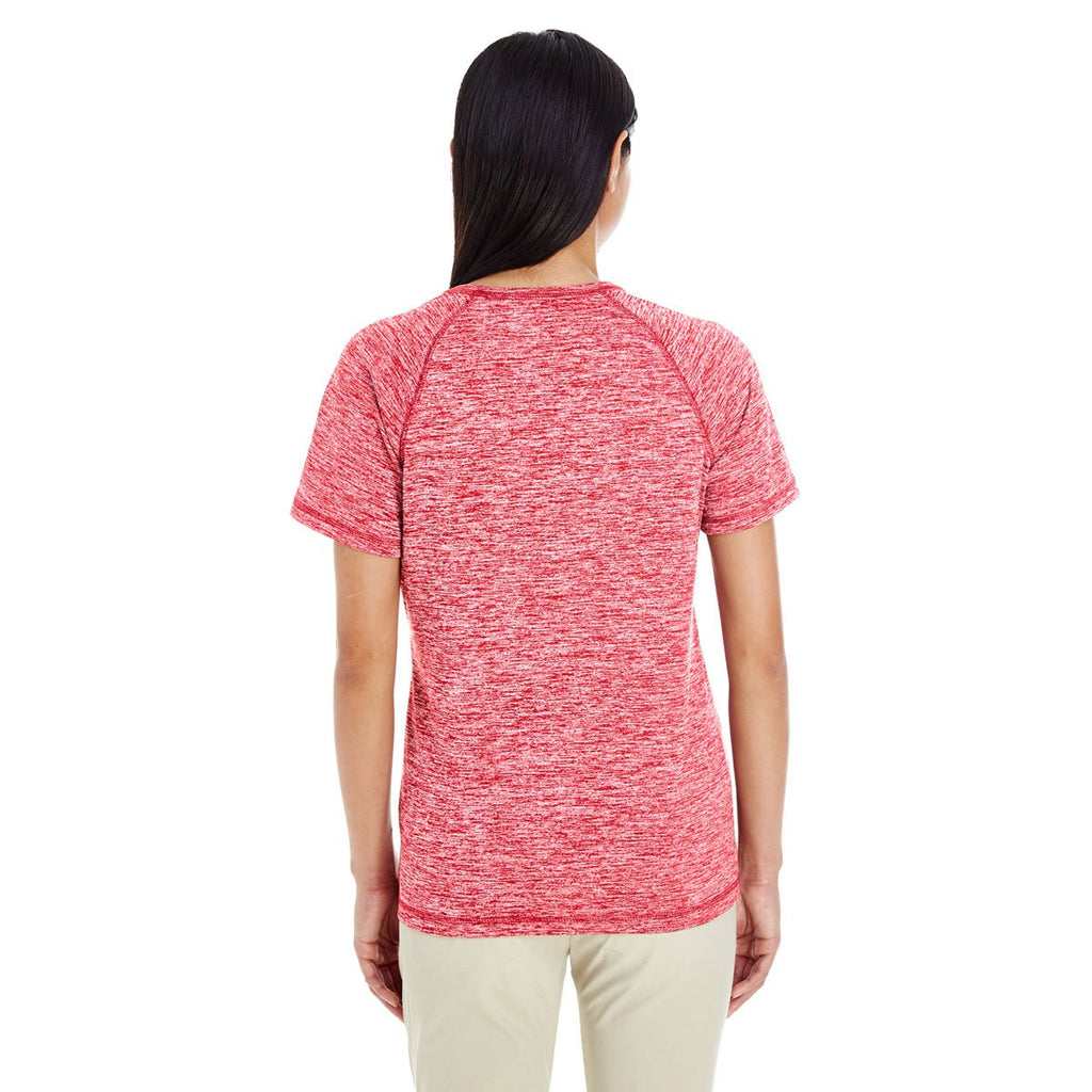 Holloway Women's Scarlet Heather Electrify 2.0 Short-Sleeve