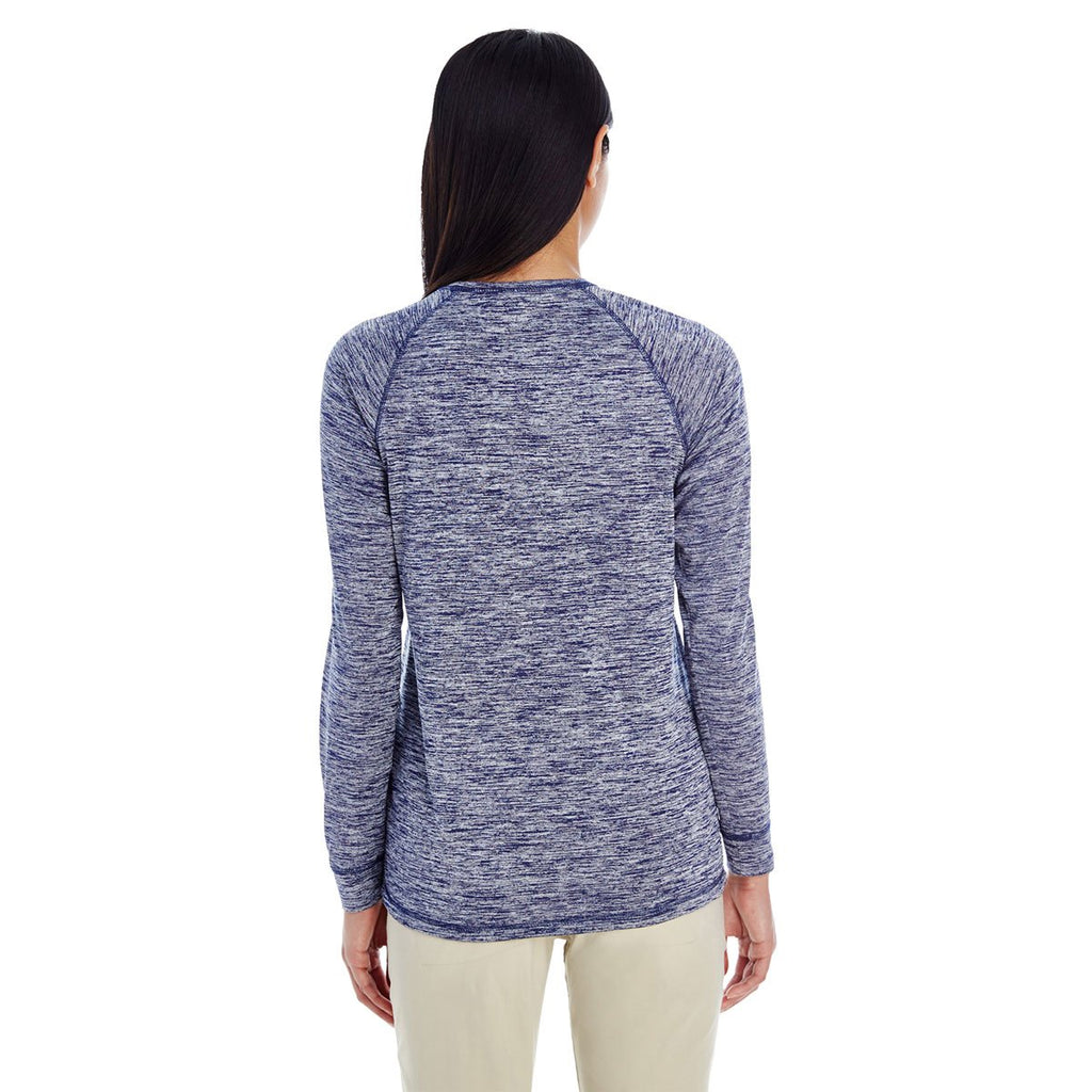 Holloway Women's Navy Heather Electrify 2.0 Long-Sleeve