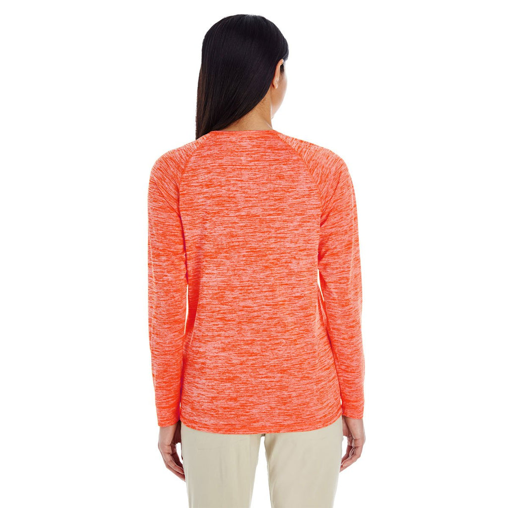 Holloway Women's Orange Heather Electrify 2.0 Long-Sleeve