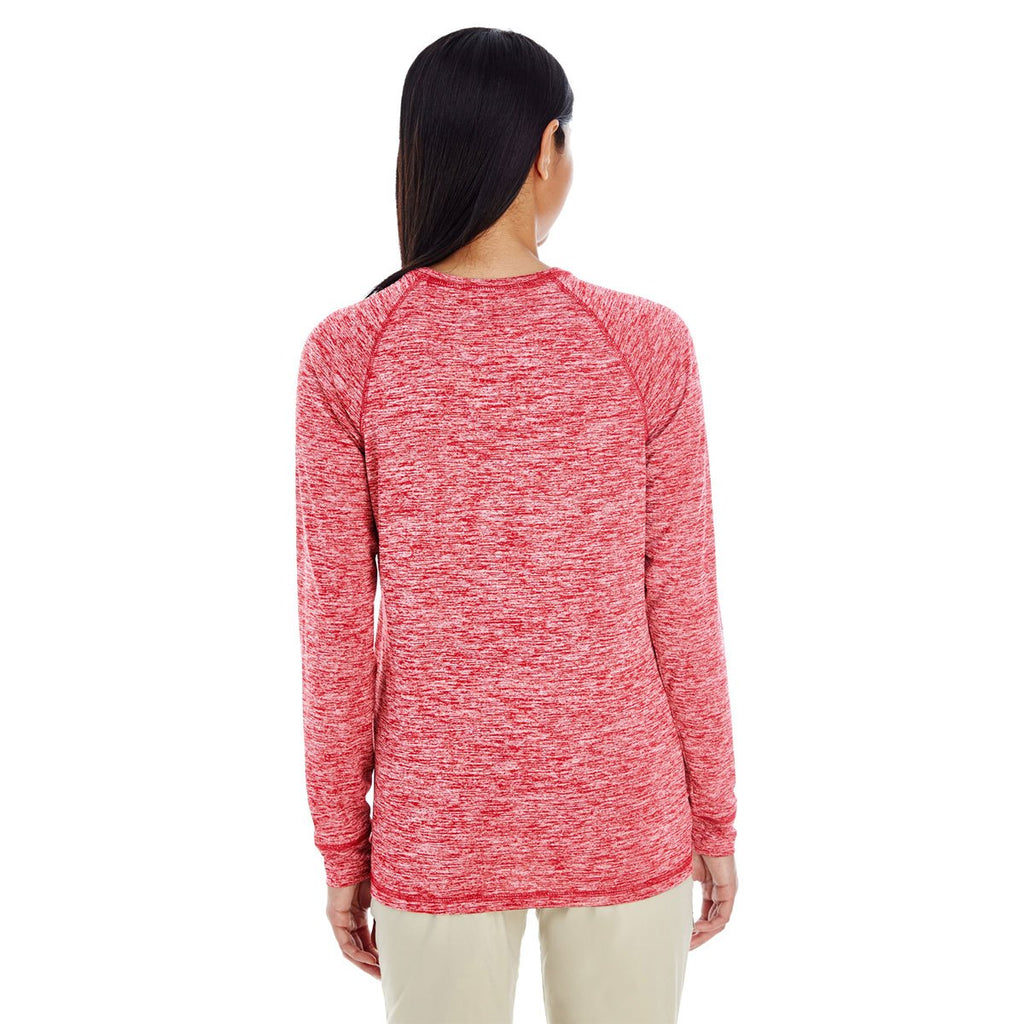 Holloway Women's Scarlet Heather Electrify 2.0 Long-Sleeve