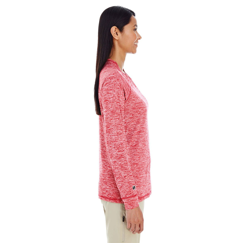 Holloway Women's Scarlet Heather Electrify 2.0 Long-Sleeve