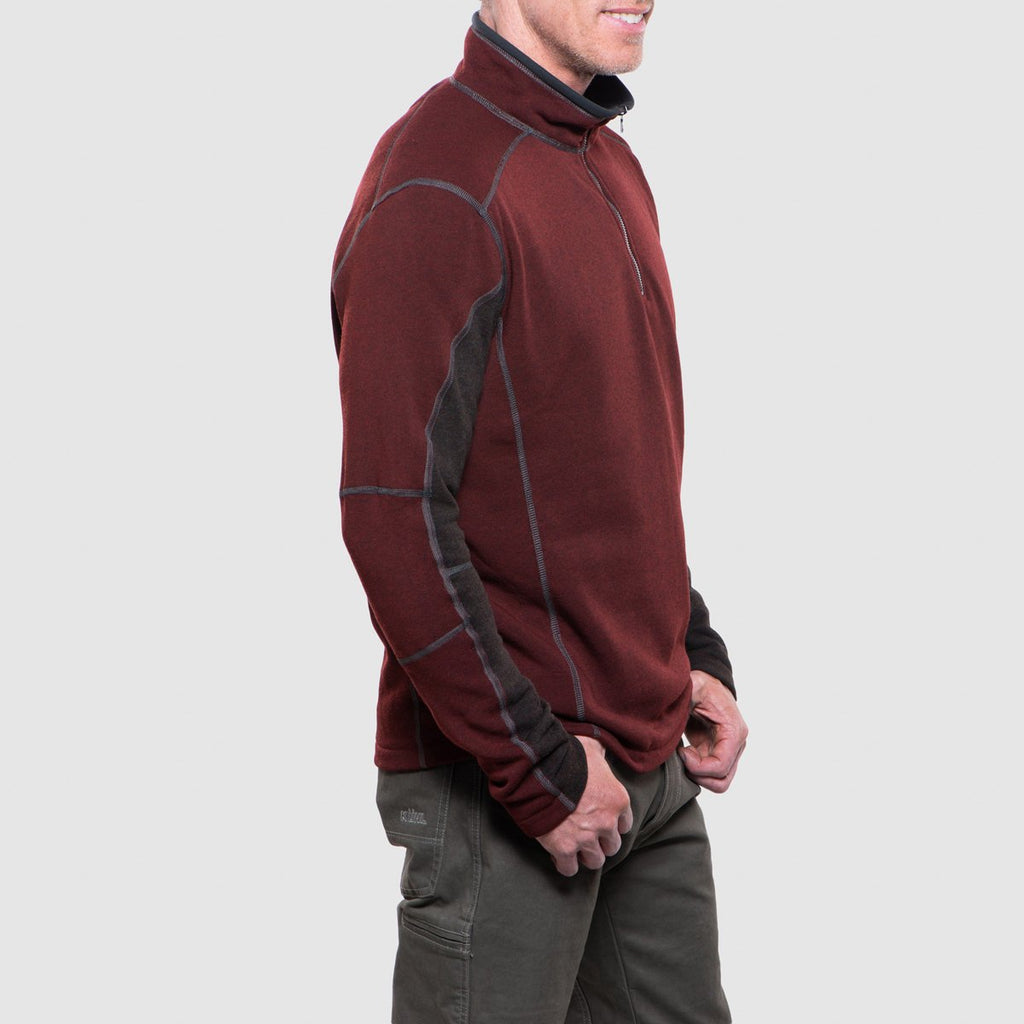 KUHL Men's Brick Charcoal Revel Quarter Zip