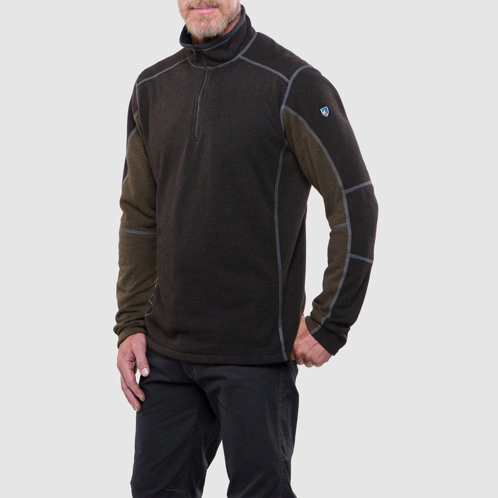 KUHL Men's Charcoal/Olive Revel Quarter Zip