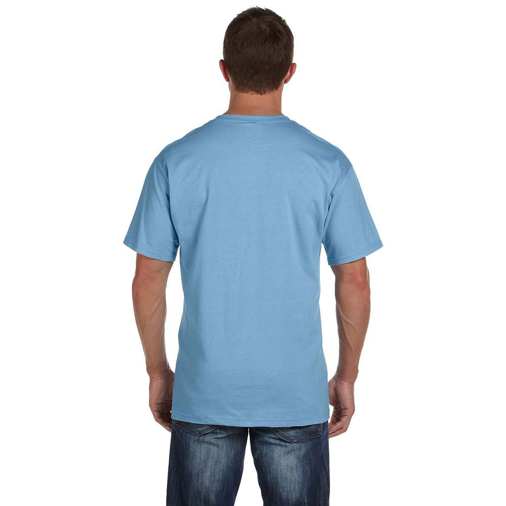 Fruit of the Loom Men's Light Blue 5 oz. HD Cotton Pocket T-Shirt