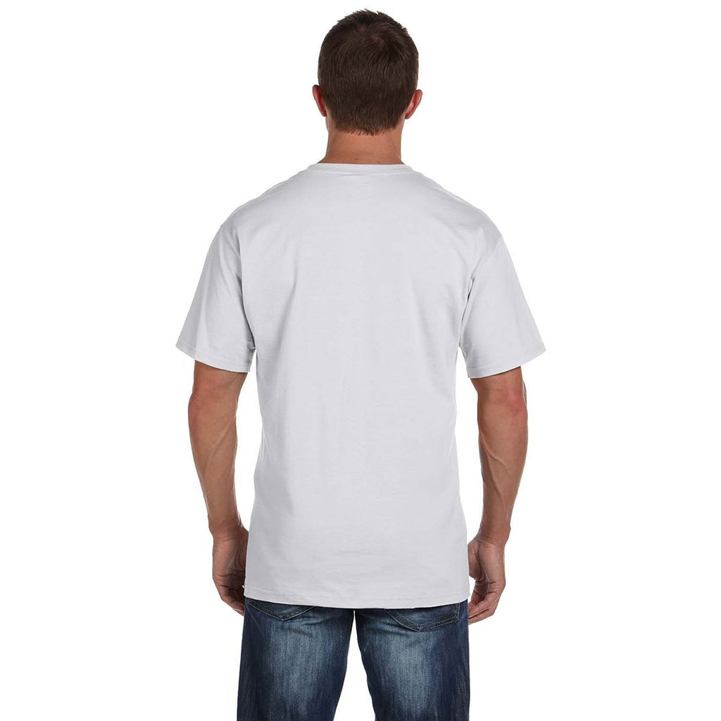 Fruit of the Loom Men's Ash 5 oz. HD Cotton Pocket T-Shirt
