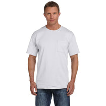 Fruit of the Loom Men's Ash 5 oz. HD Cotton Pocket T-Shirt