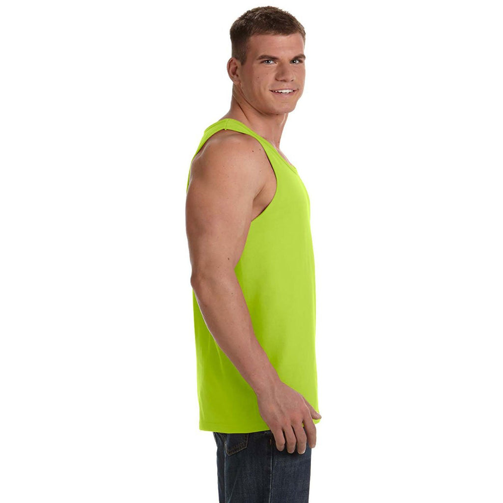 Fruit of the Loom Men's Safety Green 5 oz. HD Cotton Tank