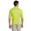 Jerzees Men's Safety Green 5.6 Oz Spotshield Pocket Jersey Polo