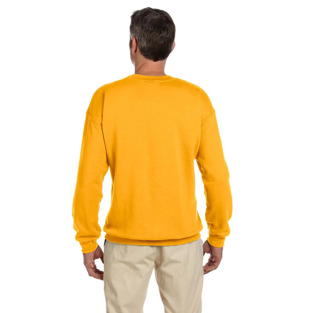 Jerzees Men's Gold 9.5 Oz. Super Sweats Nublend Fleece Crew