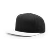 Richardson Black/White Lifestyle Structured Combination Wool Flatbill Snapback Cap