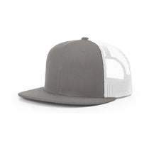 Richardson Charcoal/White Mesh Back Wool Blend Flatbill Trucker Hat