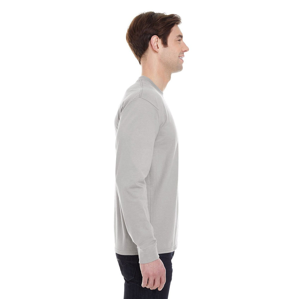 Hanes Men's Vintage Grey 6.1 oz Long-Sleeve Beefy-T