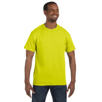 Hanes Men's Safety Green 6.1 oz. Tagless T-Shirt