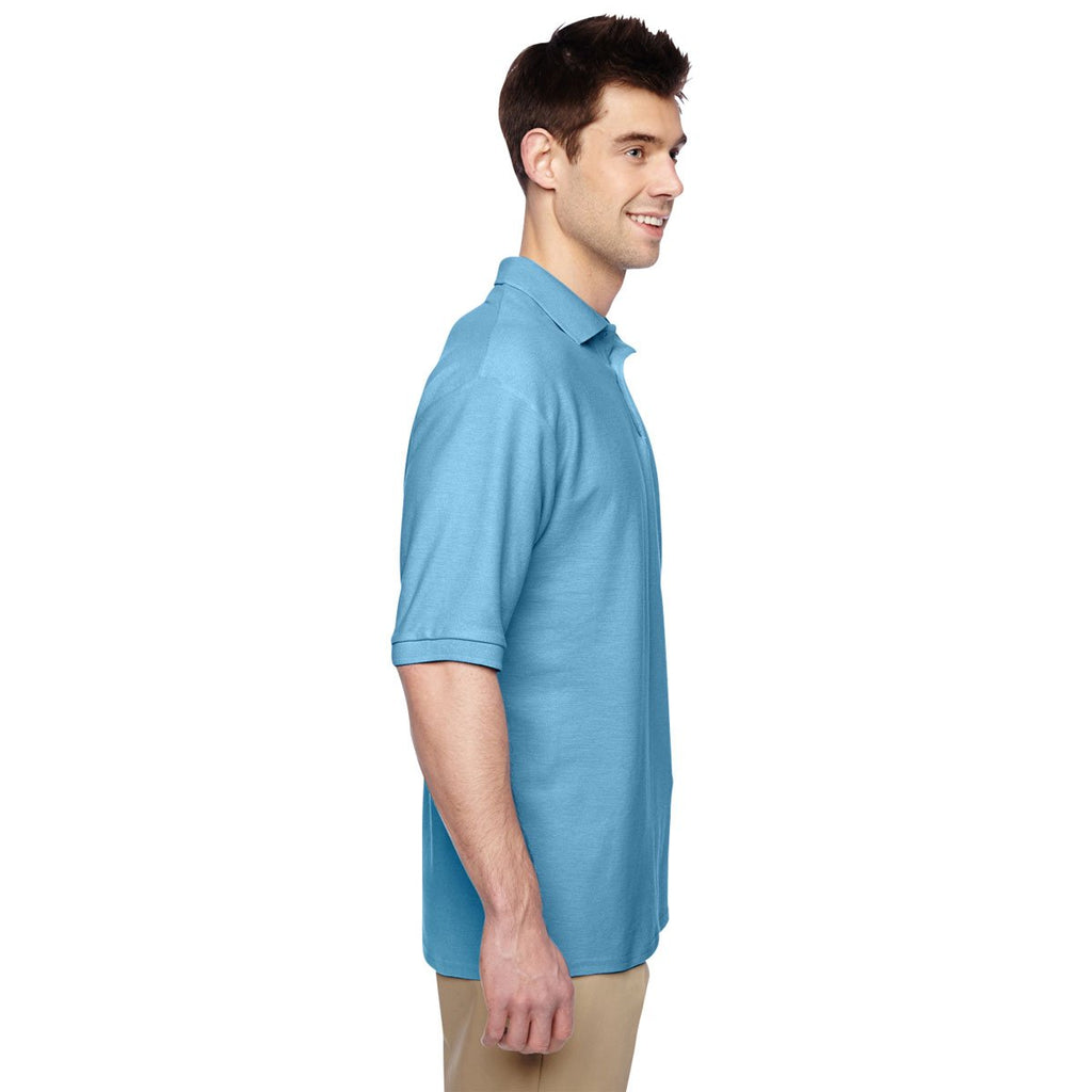 Jerzees Men's Light Blue 5.3 Oz. Easy Care Polo