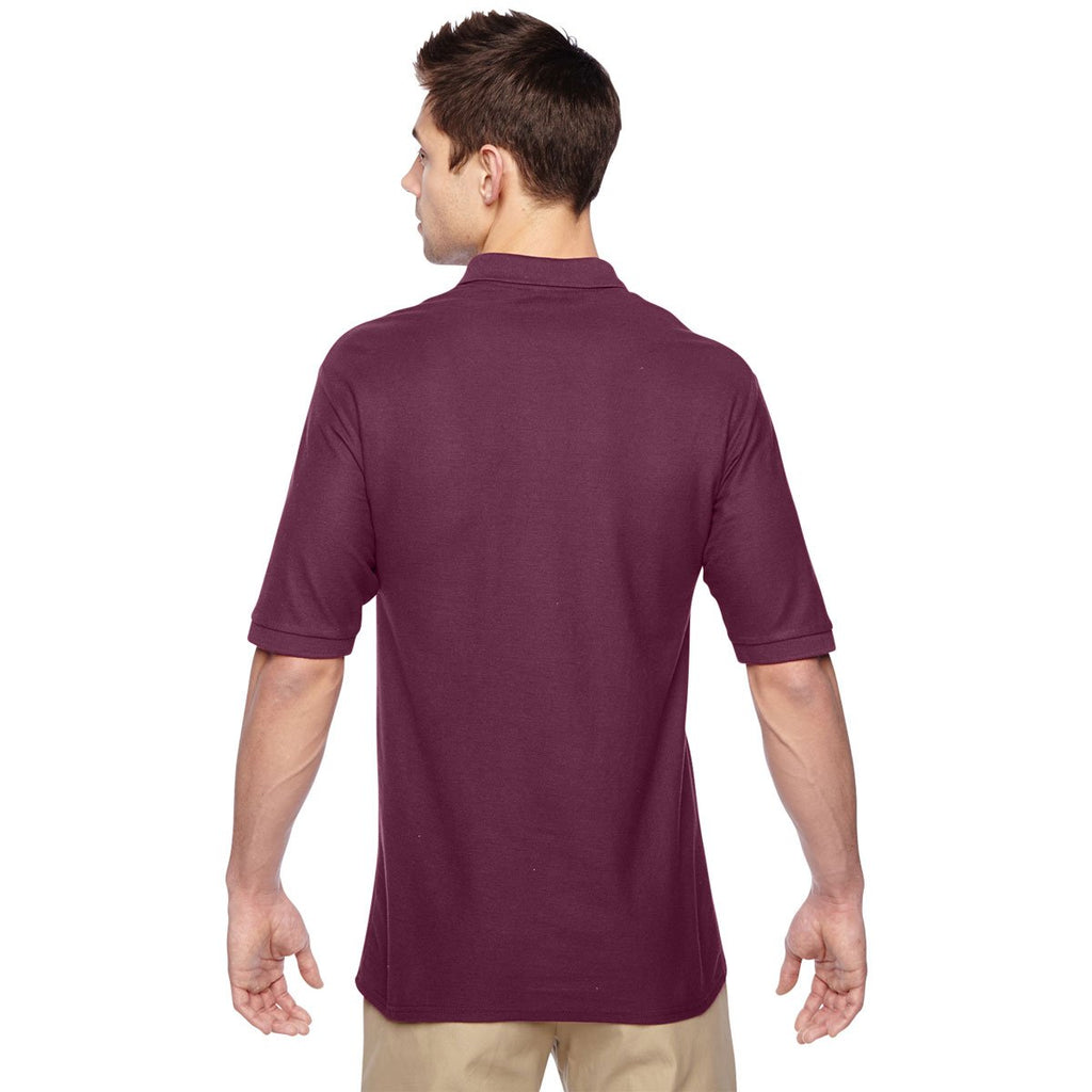 Jerzees Men's Maroon 5.3 Oz. Easy Care Polo