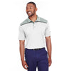 Puma Golf Men's Bright White/Quarry Bonded Colorblock Polo