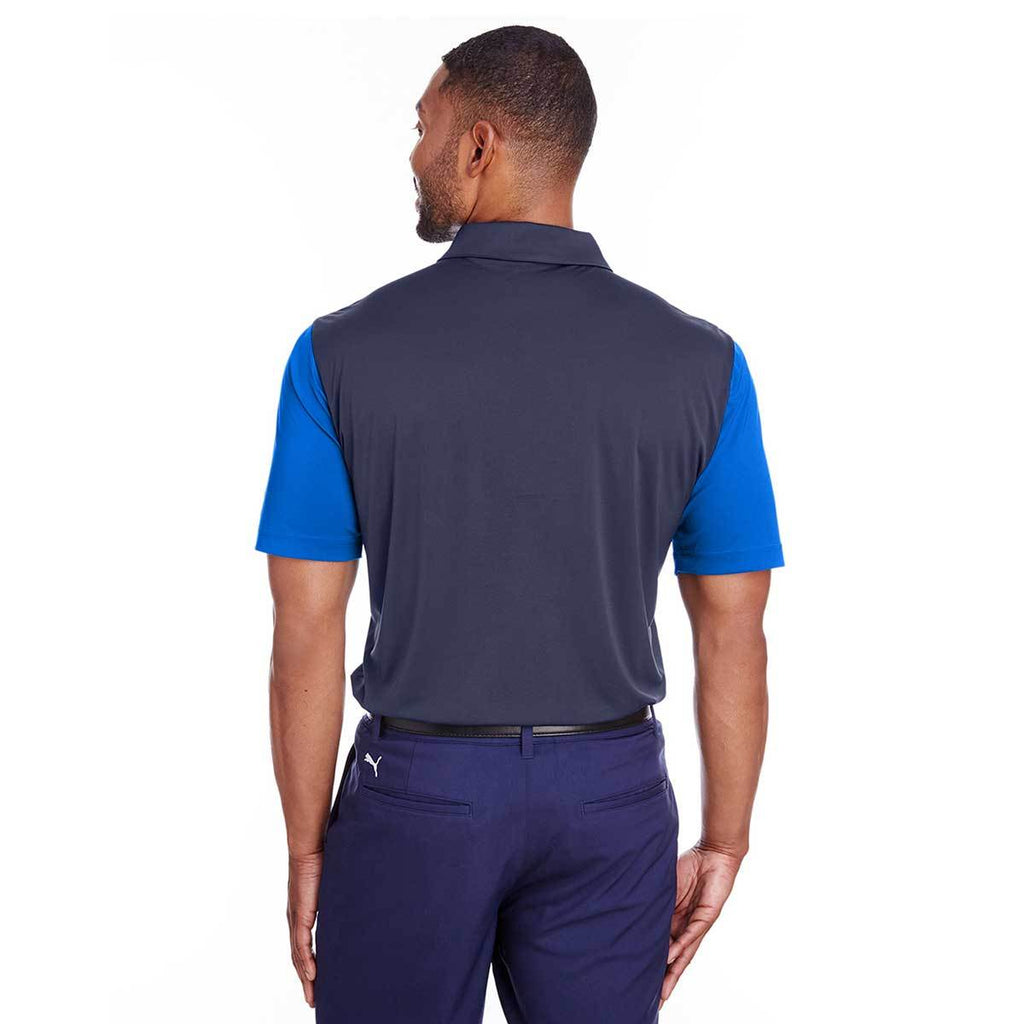 Puma Golf Men's Lapis Blue/Peacoat Bonded Colorblock Polo