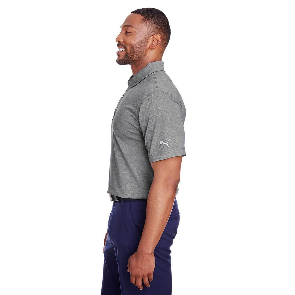 Puma Golf Men's Black Heather Grill-To-Green Polo